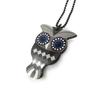 [N0716] - Gray 'Owl' Necklace