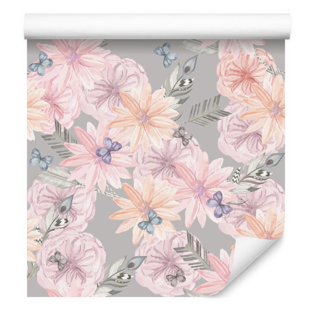 Boho style flowers wallpaper for living room and bedroom 50x1000