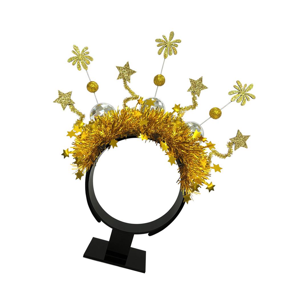 2025 New Year Eve Headband Glittering Garland Hairband Christmas Party Hairhoop Holiday Hairhoop for Festival Gathering