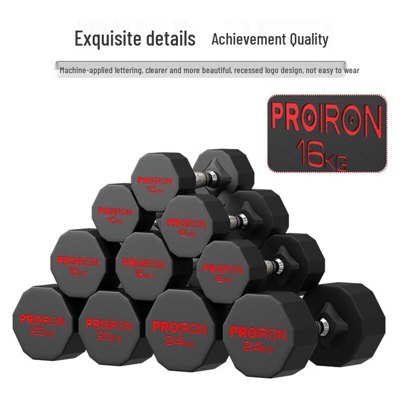 PROIRON 12-Sided Rubber Coated Dumbbells & Sets