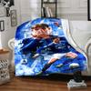 Football Player Action Blankets Flannel Printed Breathable Warm Throw Blanket for Home Office Bedspreads 0708a56