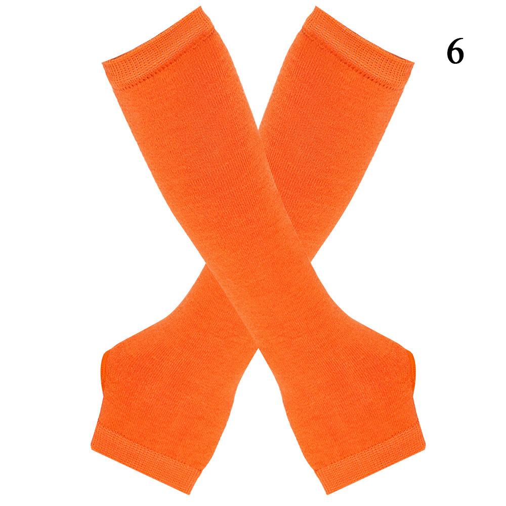 Полосатые унисекс перчатки с половиной пальцев длинные женские перчатки для девочек перчатки на руку теплые вязаные напульсники локтевые варежки теплая манжета