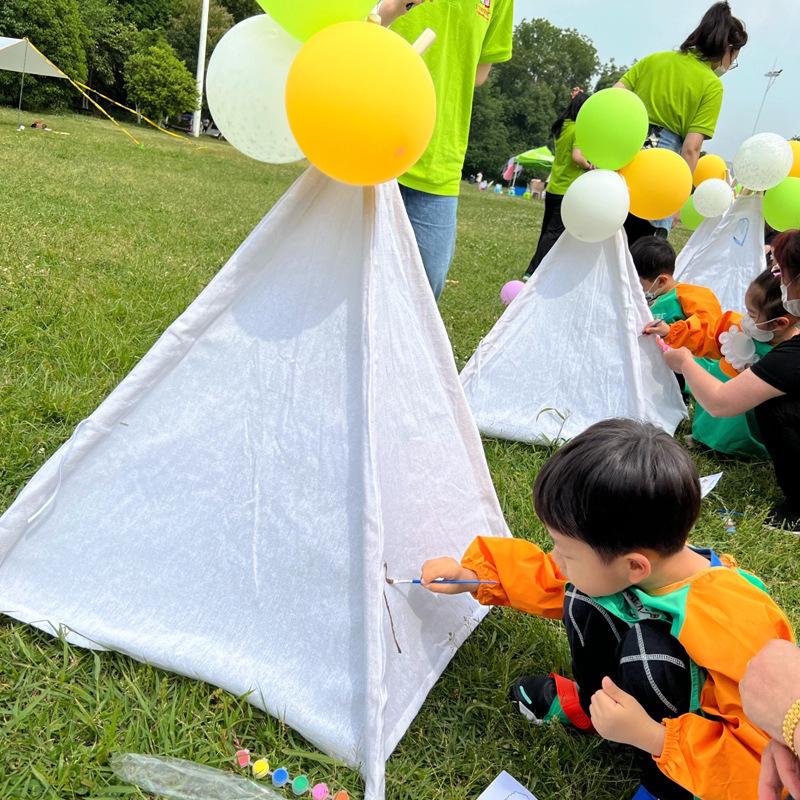 Children's Graduation Season DIY Canvas Tent Kit for Indoor/Outdoor Play & Kindergarten Decoration