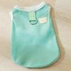 Летняя дышащая одежда для питомцев Простой зеленый милый патч с медведем Тяговый жилет Щенок Кошка Собачья одежда