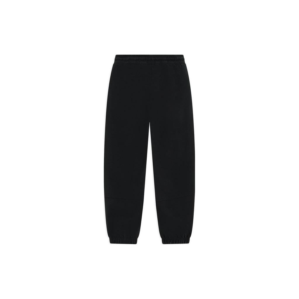 Li Ning Wade Series Solid Color Fleece Warm Loose Cuffed Sports Pants Men Bottoms Black AYKSA85-1