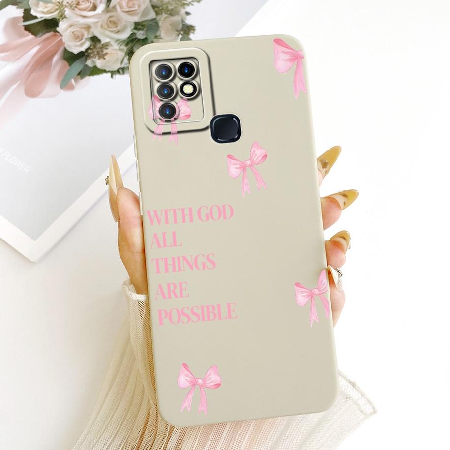Case For Infinix Hot 10 Cover X682B X682C Lovely Cartoon Rabbit Cat Soft Silicone Bumper For Hot 10 Play 10T 10S NFC Phone Cases
