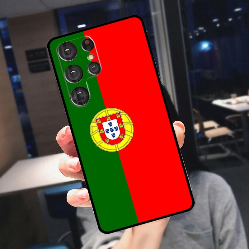 Portugal National Flag Cover For Samsung Galaxy S23 S24 S25 Ultra S21 S22 S20 S9 S10 Plus S21 FE S24 FE Phone Case