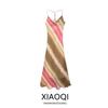 Western Style 2024 Summer New Women's Sling Tie-dye Underwear Midi Dress 9878128