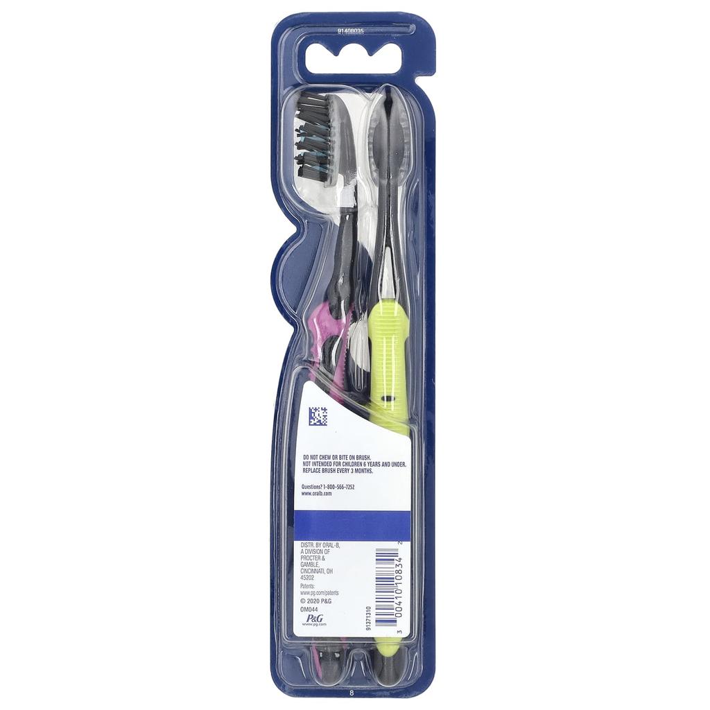 Oral-B Зубная щетка Pro-Flex Charcoal, мягкая, 2 зубные щетки