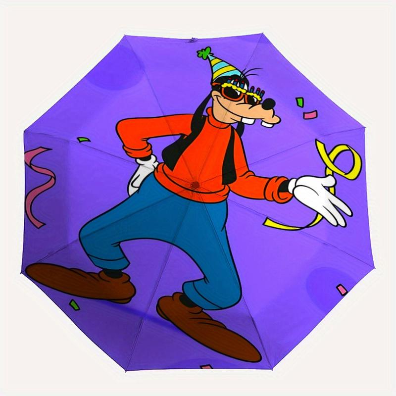 1pc Goofy Automatic Open/close Folding Umbrella, Compact Portable Travel Umbrella, Perfect Gift for FriendsCute Umbrella y250812044