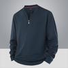 Men's Large Size Half Zipper Sweatshirt -Soft and High Quality Fabric Round Neck Design Loose Casual Sports Long Sleeve