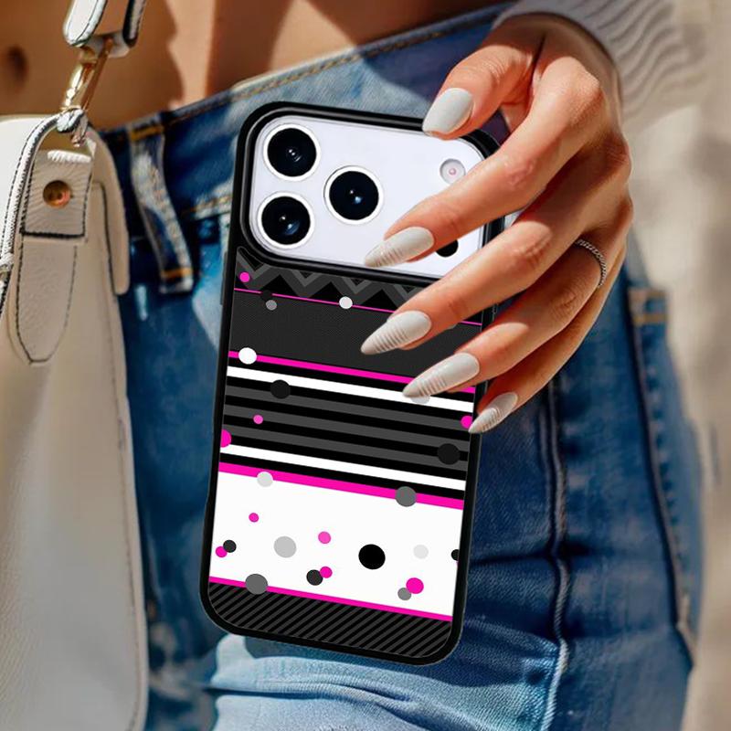 Чехол для телефона с принтом в горошек, полоски, абстрактное искусство для iPhone 17 Air 14 15 13 12 Max, чехол для Apple 16e 11 Pro Max Plus Coque