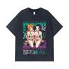 Стирка 275 г/м² Футболки 100% Хлопок One Piece V54 Принт Нами Робин Унисекс Тяжелая Хлопковая Футболка