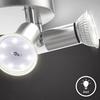 Plafonnier LED - B.K.Licht - 4 Spots Orientables - Ampoules GU10 3W 250lm - Ø18cm