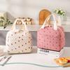 Cute Floral Printed Food Handbags Portable Thermal Lunch Bag Durable Waterproof Office Cooler Ice Insulated Case Camping Ins Bag