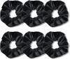 6 Pcs Satin Scrunchies Elastic Hair Bands Satin/Velvet Hair Ties Satin Hair Scrunchies for Frizz Prevention Polytail Holders,