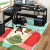 Christmas Sweetest Holiday Gingerbread Man Candy Cane Chair Mat Anti-Slip Carpet Anime Cartoon Design Office Home Decor Living Room Bedroom Game Room