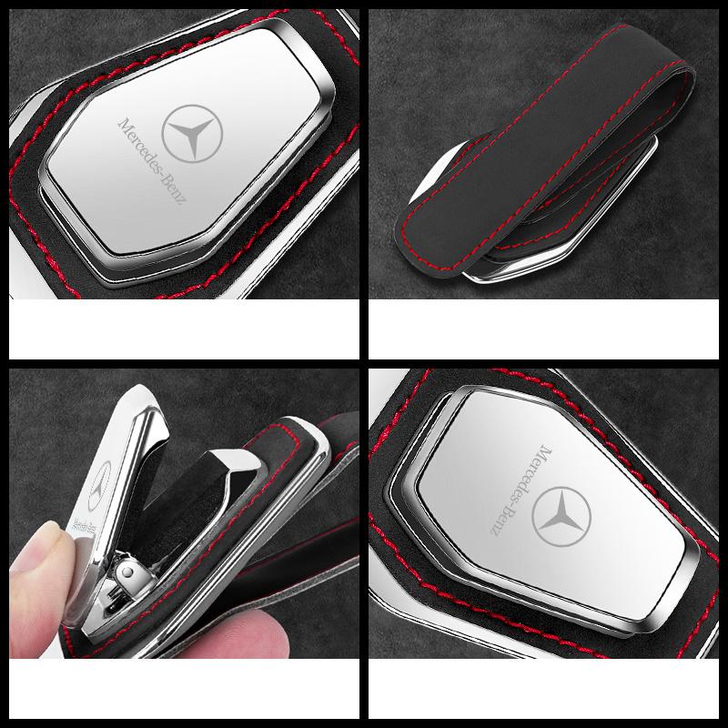 VCJ1 Car Glasses Sun Visor Box Auto Sunglasses Clip Card For Mercedes Benz W203 W206 W220 W205 W211 W212 W201 W210 AMG
