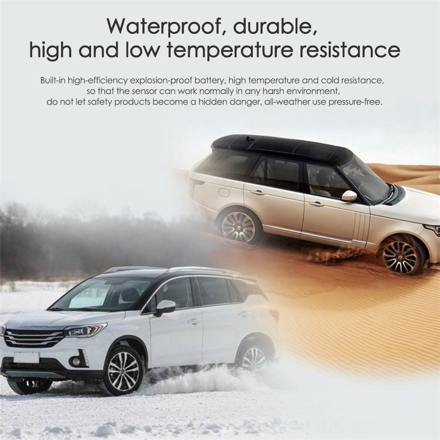 Wireless Car TPMS Tire Pressure Monitoring System Solar + USB Charging OBD2 Plug