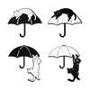 Charming Brooch Cat Black And White Cartoon Design Stylish Alloy Pin For Gifts
