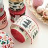 Lmitation Linen Christmas Tree Ribbon Xmas Gift Fabric Swirl Ribbon New Christmas Ribbon