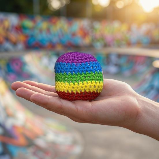 Colorful Crochet Footbag Sack Balls Soft Textured Beanbags for Kids Hand-Eye Coordination Outdoor Group Games Party Favors Kindergarten Sports