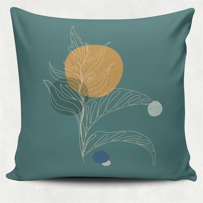 Скандинавский Моранди Красочный Геометрический Принт Квадратная Наволочка Домашняя Гостиная Диван Декорация Полиэстер Подушка