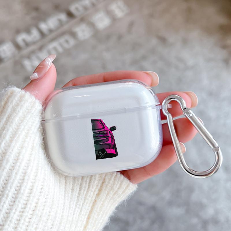 Силиконовый чехол для Apple Airpods 2 1 Чехлы для наушников с крючком Япония JDM Спортивный автомобиль Для Airpod Pro 3 Pro2 Прозрачные защитные чехлы