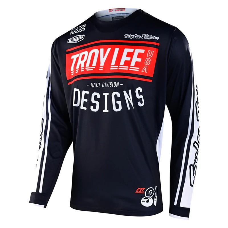 TROYLEE Mens Womens Mountain Bike Cycling Jersey Long Sleeve Quick Dry Breathable Trail Downhill Riding Shirt Summer