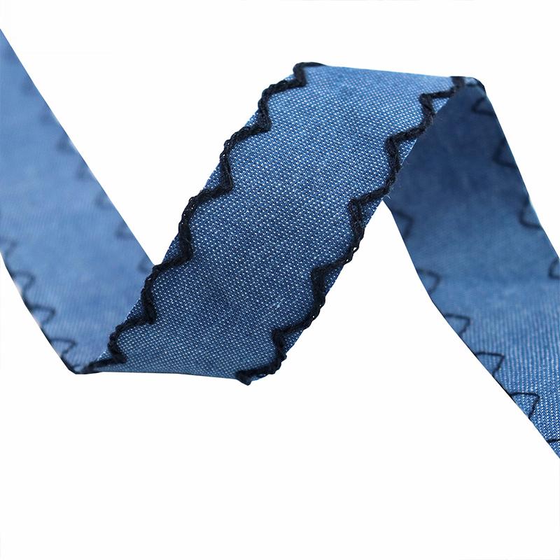 2 м Джинсовая лента с аккуратными краями для DIY, легко режется, винтажная ткань, прочные аксессуары, прочная, с крючками, гибкая