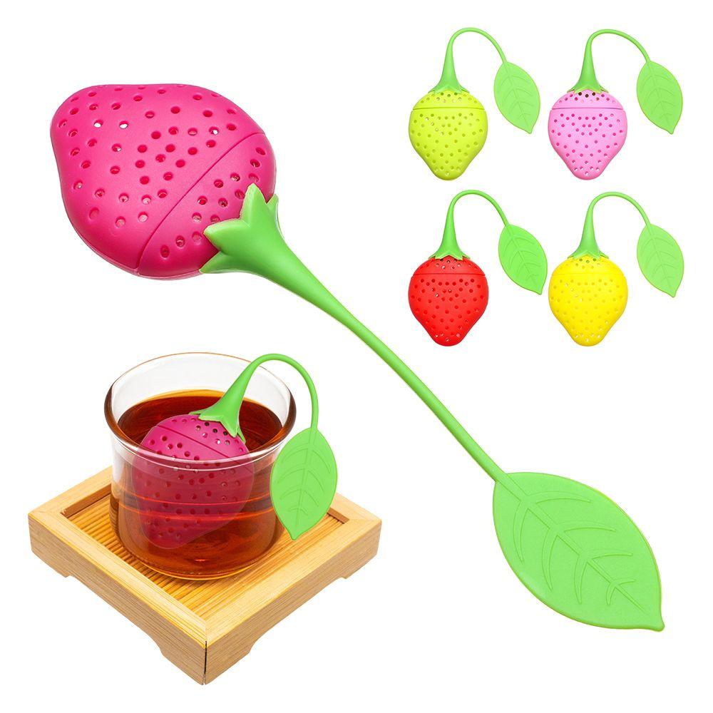 Firmly Filter Reusable Tea Bag Tea Infuser Silicone Tea Ball Coffee Filter Strawberry Teabag