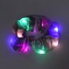 5pcs Light Up Scrunchies Light Up Grey Satin Elastic Glow In The Dark Hair Scrunchy for Women