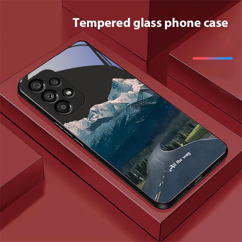 Темный Лес Белый Для Samsung Galaxy S 8 9 10 20 Plus 21 FE 22 23 24 Ultra S7 Edge Черный Закаленное Стекло Чехол для Телефона Твердый Чехол