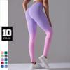 Бесшовные леггинсы с эффектом омбре для женщин, штаны для йоги с высокой талией, спортивные колготки с эффектом пуш-ап, леггинсы для тренировок, спортивные женские штаны для фитнеса