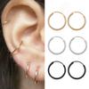 Gold Hoop Earring for Women Fashion Black Silver Color Punk Ear Rings Men Circle Earrings Hoops Hip Hop Jewelry Unisex