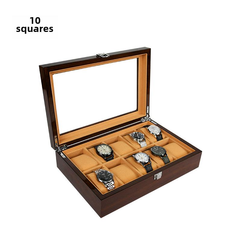 Деревянная коробка для хранения часов - Доступна на 3, 5, 6, 8, 10 и 12 ячеек для демонстрации и презентации