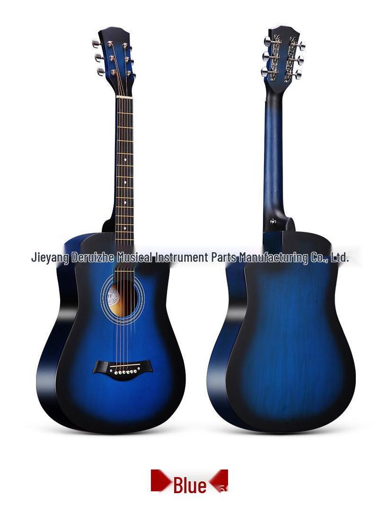 38-дюймовая градиентная липовая фолк-гитара - Инструмент для практики начинающих