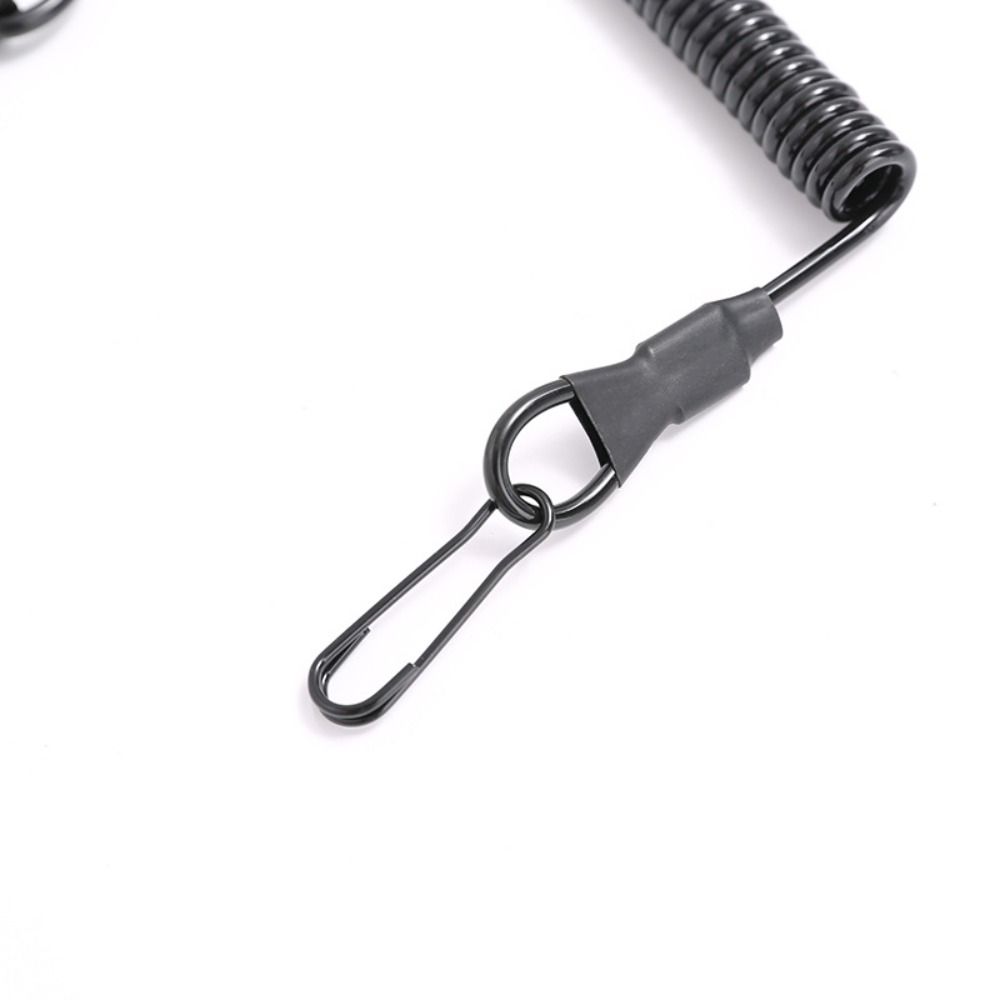 Outdoor Tool Spiral Stretch Keychain Key Cord Clasp Spring Elastic Rope Spring Rope Keyring