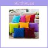 Stylish Solid Bright Color Grids Checks Velvet Cushion Cover For Elegant Decor