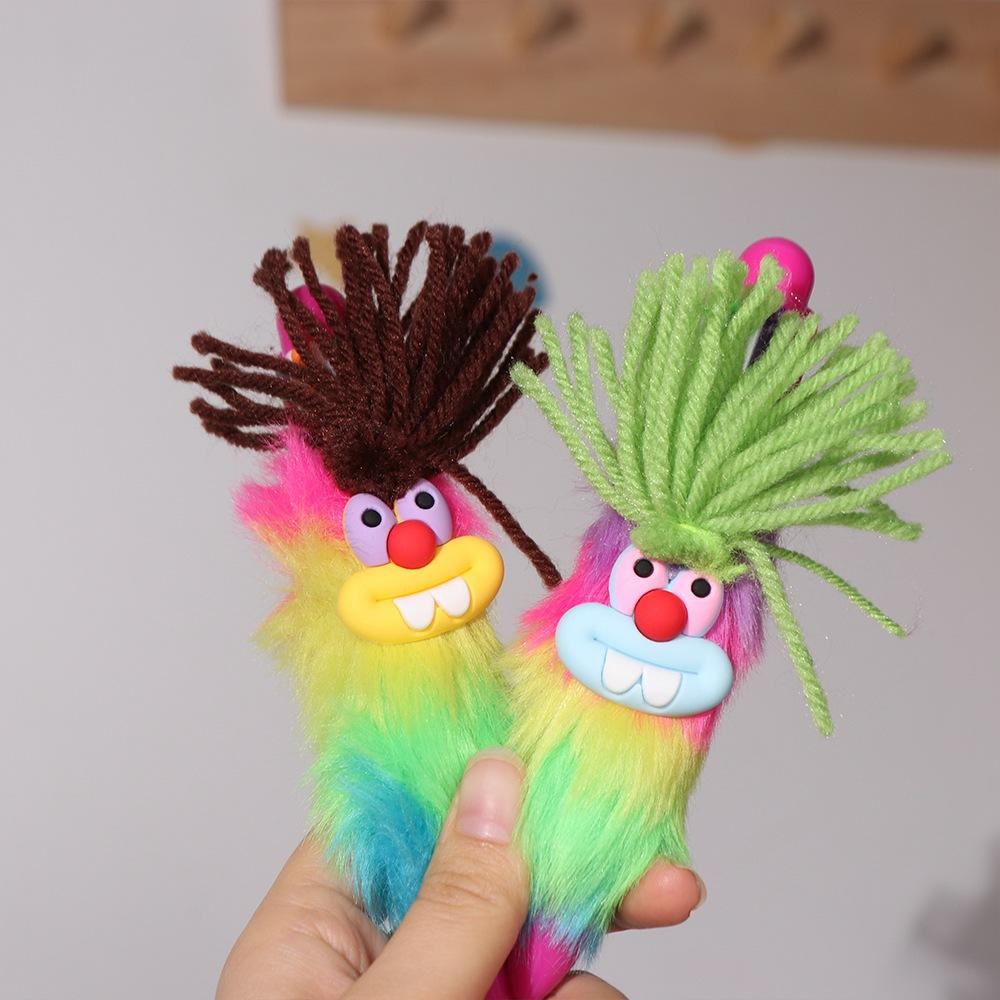 Bucktooth Rabbit Children's Plush Pen Sausage Mouth Rainbow Signature Pen Student