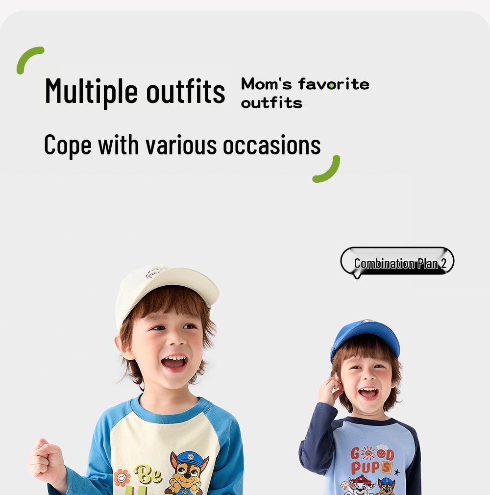 Детская футболка с длинным рукавом и круглым вырезом «Щенячий патруль» для мальчиков и девочек - Новинка весна/осень