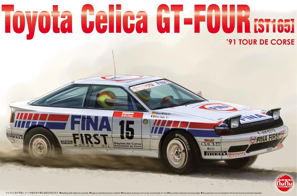 Scale Toyota Celica ST165 Rally 1991 Tour de Corse Plastic Model Kit PN24015 PLATZ/NUNU 1/24 GT-FOUR