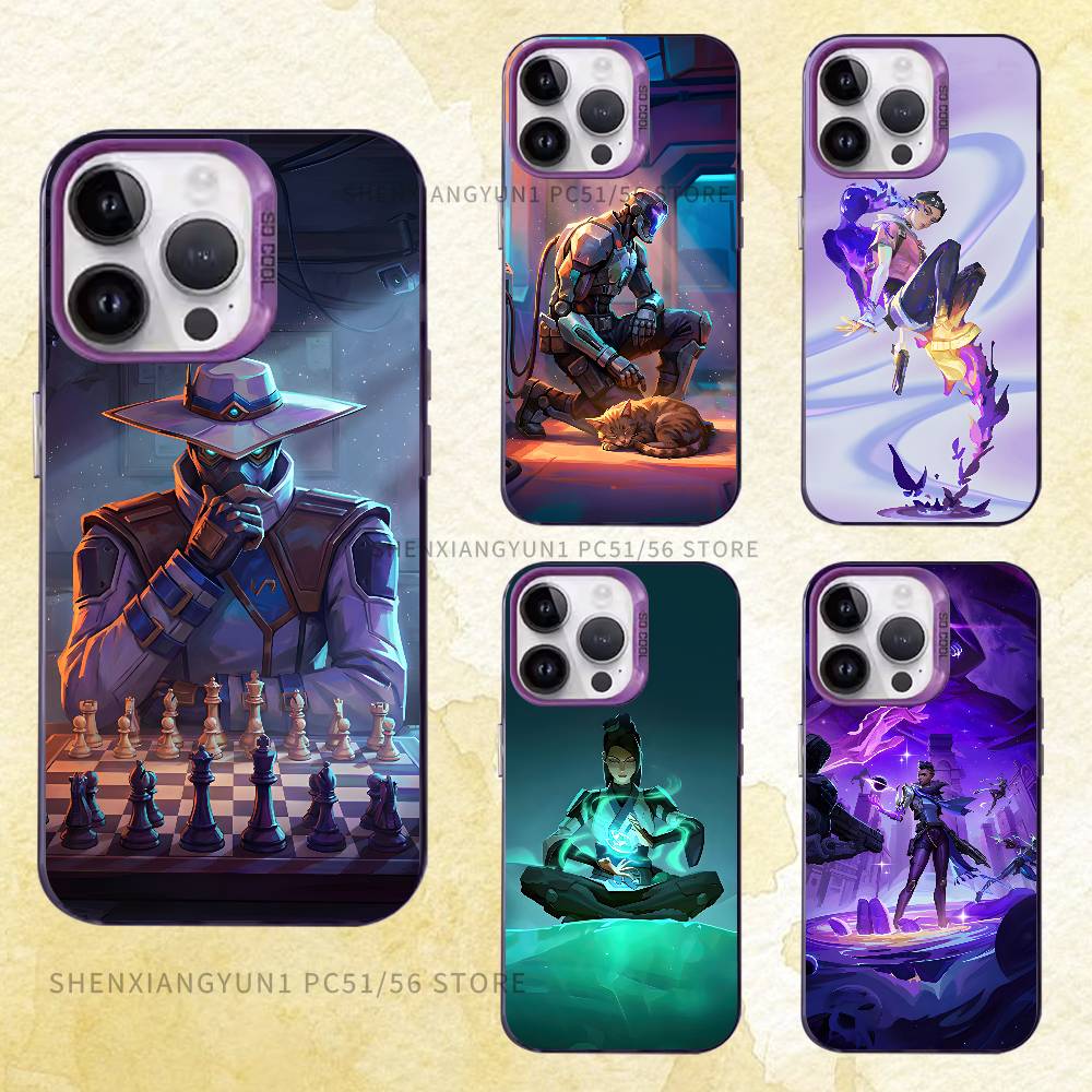 Чехол для телефона V-Valorant для iPhone 17 16e 16 15 14 13 12 Pro Max X XS MAX Задняя крышка
