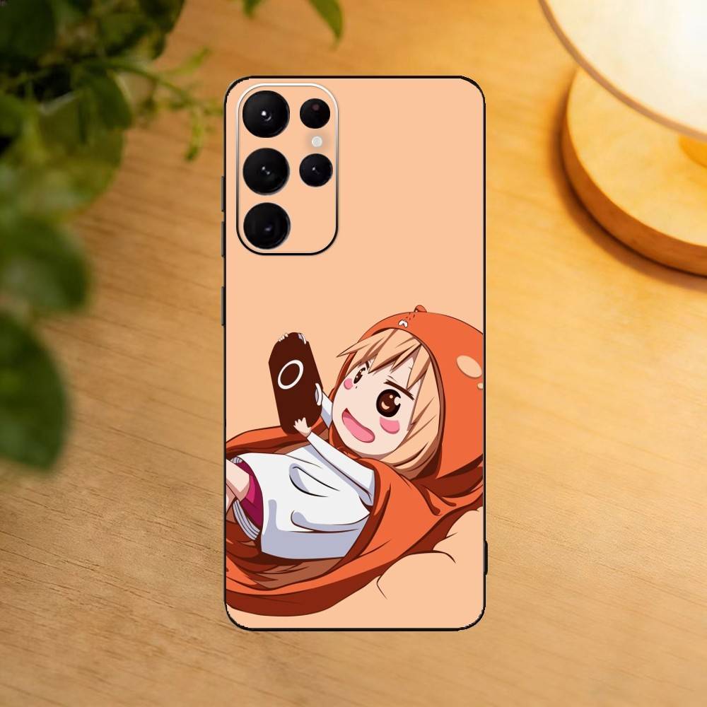 Мимуто!Чехол для телефона Umaru-Chan для Samsung S25,24,23,22,30,21,10,9,Ultra,Plus,Lite Мягкий Черный Чехол