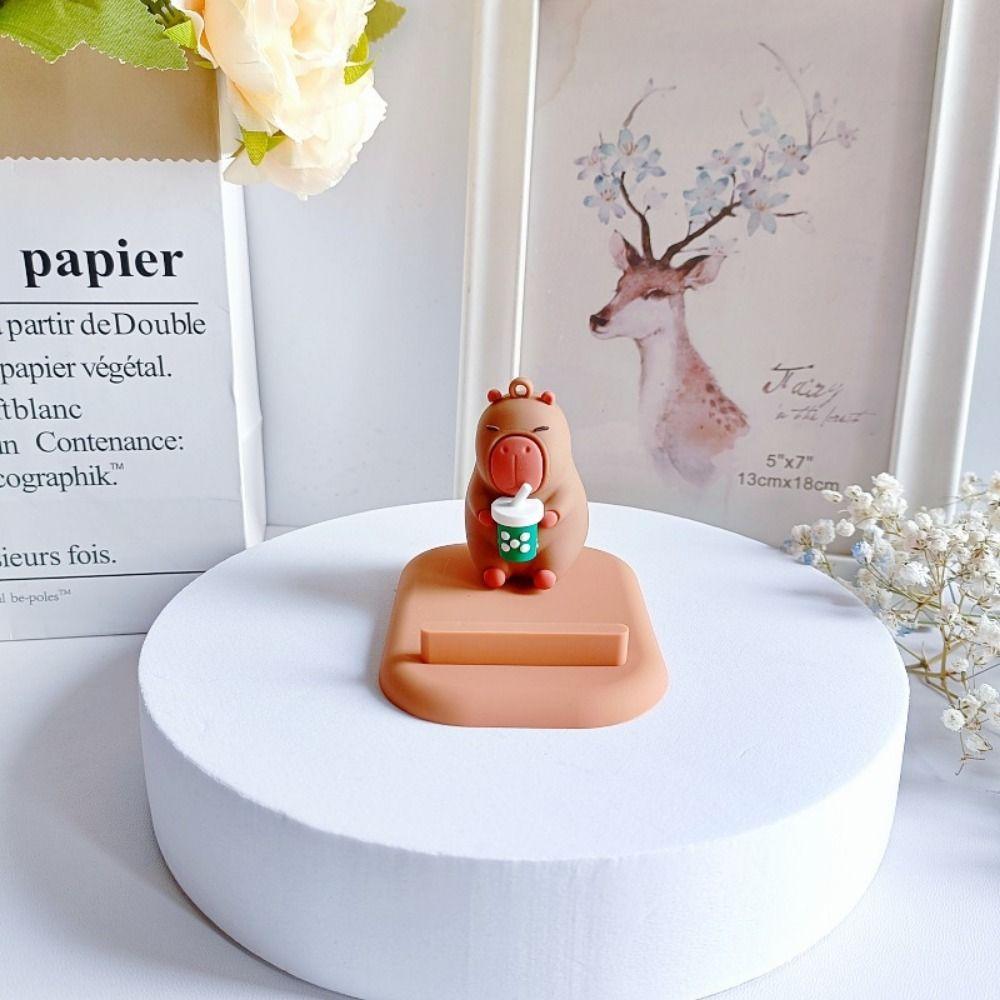 Держатель телефона в виде животного Капибара из ПВХ, настольный кронштейн для мобильного телефона, подставка для телефона в виде дельфина, смартфон