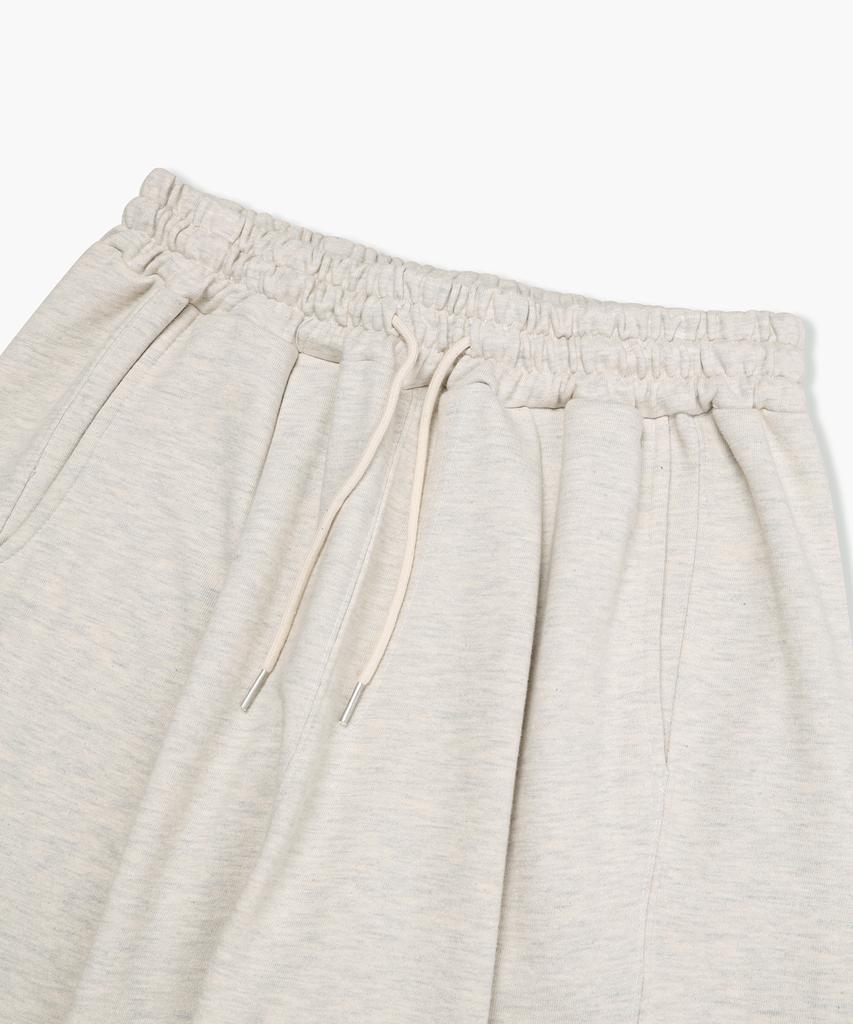 PSSHOPPER Curved Washed Wide Sweatpants [Cream]