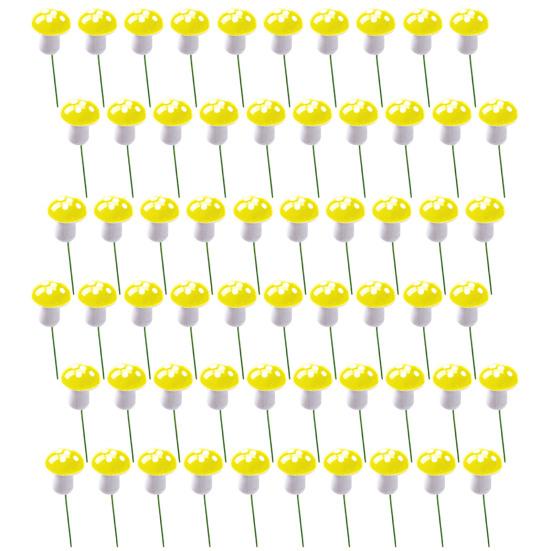 60 Pcs Foam Mushroom Miniatures Colorful Tiny Mushroom Figurines Miniature Mushroom Stakes