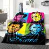 Custom Name Halloween horror Theme Printed Blanket - Perfect for Couch, Bed, Travel & Outdoor Use | Machine Washable, Cozy & Durable.