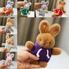 Rabbit Plush Keychain Toy Cute Stuffed Animal Doll Kids Birthday Gift Keyring