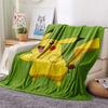 Cute Pikachu  Print Flannel Blanket, High quality Comfortable for All Seasons, Home Decor, Warmth and Comfort